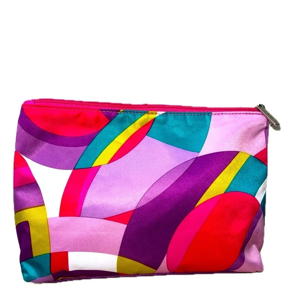 NWOT Clinique Tracy Reese Pink Medium Cosmetic Bag - Mod Art